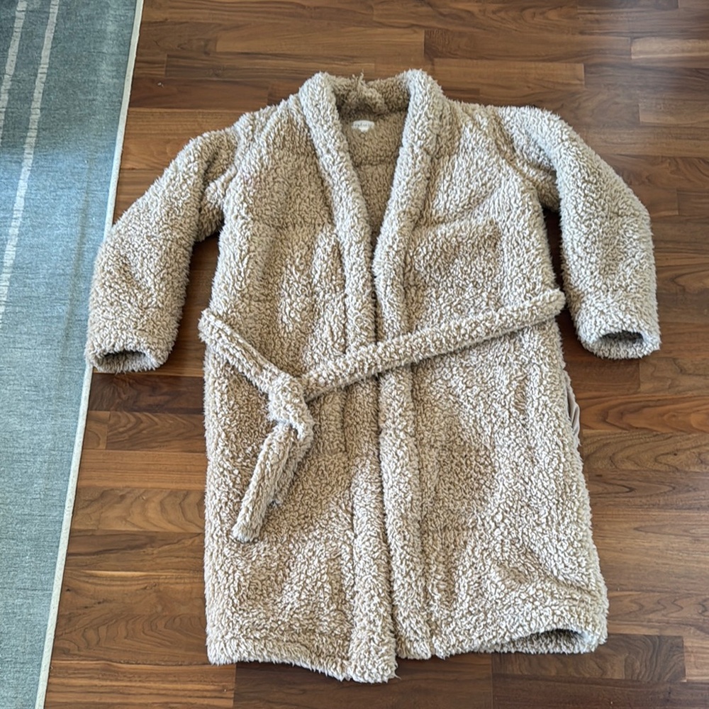 Cozy Beige Sherpa Robe “daydream”